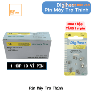 [ HỘP 10 VỈ ] Pin PR70 Digihear Pin Máy Trợ Thính size 10 1,45V vỉ 6 viên pin tròn
