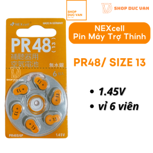 Nexcell Hearing Aid Batteries PR48 Size 13, 6 Count