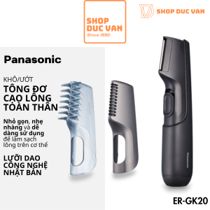 Tông Đơ Cắt Tỉa Lông Toàn Thân Panasonic ER-GK20 Cạo Được Khô và Ướt, Dùng Trong Nhà Tắm, Chạy Bằng Pin, Dành Cho Nam Giới