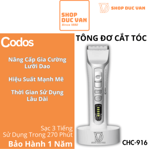 Tông Đơ Cắt Tóc Codos CHC-916 Lựa Chọn Phù Hợp Cho Người Sử Dụng Tại Nhà, Gia Đình Có Trẻ Nhỏ, Thợ Cắt Tóc