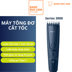 Tông Đơ Cắt Tóc Philips HC3688 Chính Hãng, Hớt Tóc Dành Cho Gia Đình, Trẻ Em Sạc Type C