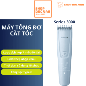 Tông Đơ Cắt Tóc Philips HC3689 Chính Hãng, Hớt Tóc Dành Cho Gia Đình, Trẻ Em Sạc Type C 