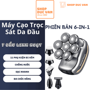 Máy Cạo Trọc Đầu, Máy Cạo Râu Đa Năng 7 Lưỡi RQ7900 Phiên Bản Mới 6 Trong 1