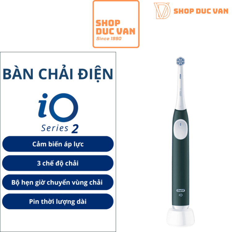 Oral-B iO Series 2 Electric Toothbrush - Smart Toothbrush with 3 Cleaning Modes & Smart Pressure Sensor for Sensitive Teeth and Gum Protection