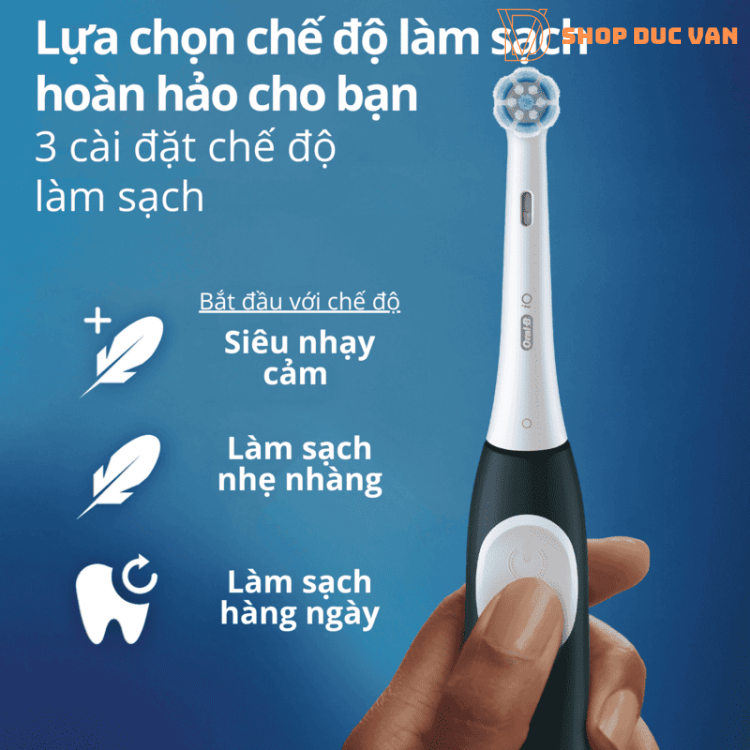 Oral-B iO Series 2 Electric Toothbrush - Smart Toothbrush with 3 Cleaning Modes & Smart Pressure Sensor for Sensitive Teeth and Gum Protection