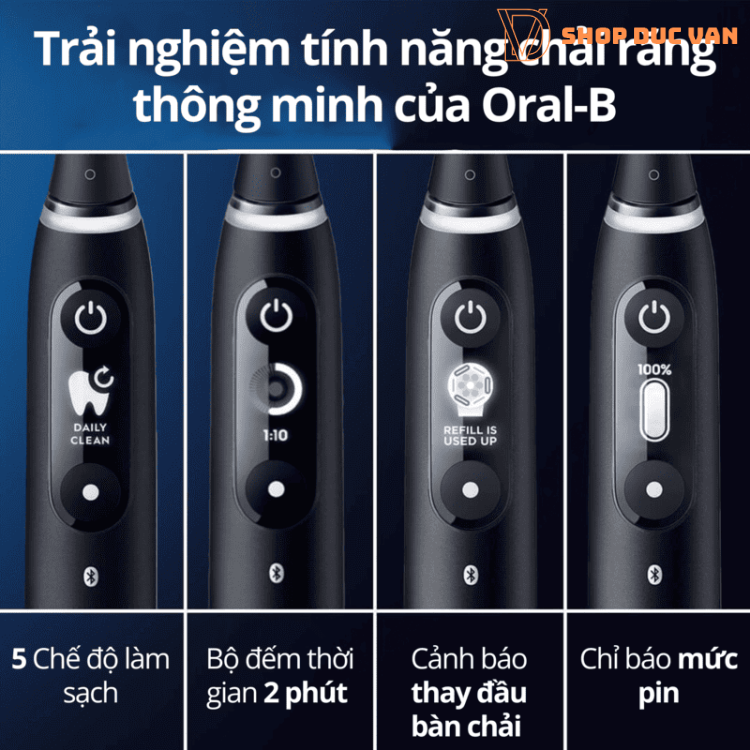 Bàn Chải Đánh Răng Điện Thông Minh Oral-B iO Series 6 iO6 Công Nghệ Từ Tính, 5 Chế Độ Làm Sạch, Kết Nối App