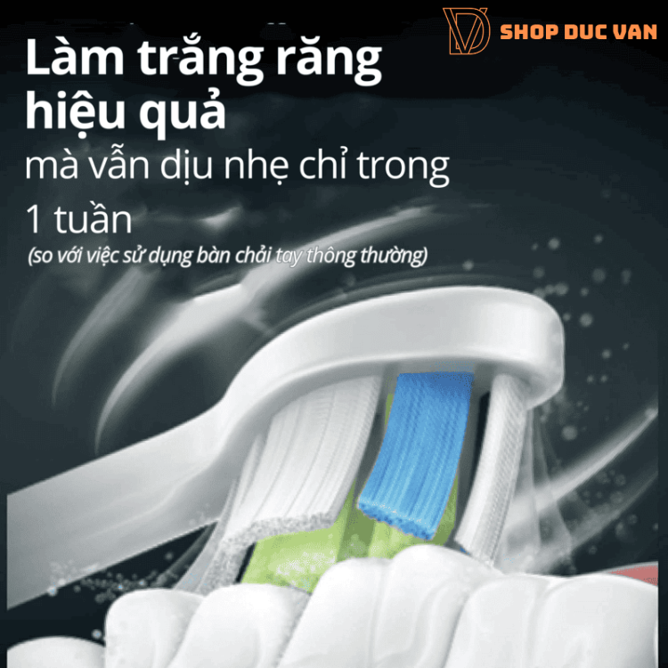 Bàn Chải Điện Philips Sonicare 6100 ProtectiveClean Làm Trắng Răng, 3 Chế Độ & 3 Cường Độ, Cảm Biến Áp Suất Kèm Hộp Du Lịch