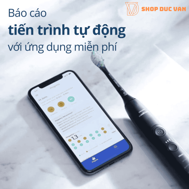 Bàn Chải Điện Philips Sonicare 7300 ExpertClean Sóng Âm Kết Nối App Bluetooth Chăm Sóc Nướu Khỏe Mạnh & Giảm Mảng Bám