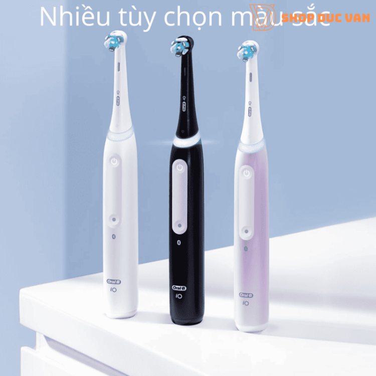 Bàn Chải Điện Oral-B iO4 Công Nghệ Vi Rung Bảo Vệ Nướu, 4 Chế Độ, Kèm Hộp Du Lịch, Kết Nối Bluetooth, Cảm Biến Lực Chải 