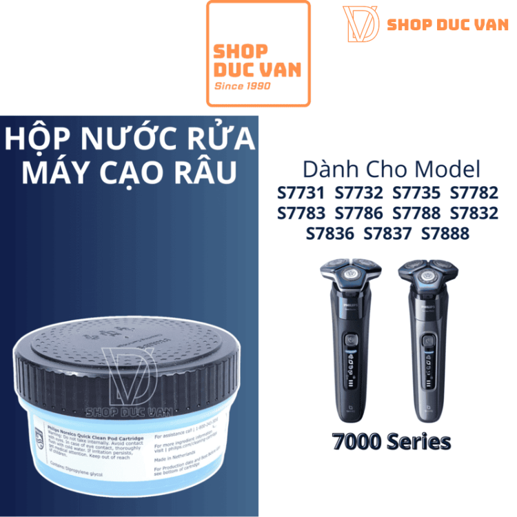 Hộp Dung Dịch Vệ Sinh Philips Quick Clean Pod Chính Hãng Cho Máy Cạo Râu Philips Series 7000