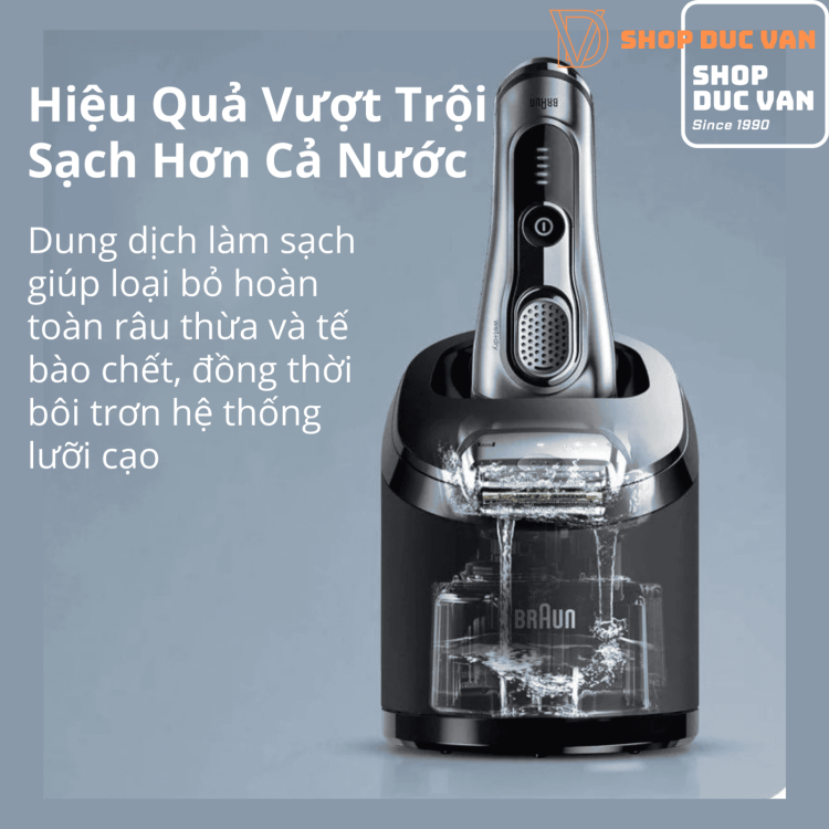 Hộp Nước Rửa Máy Cạo Râu Braun Clean & Renew Cho Series 9 Pro