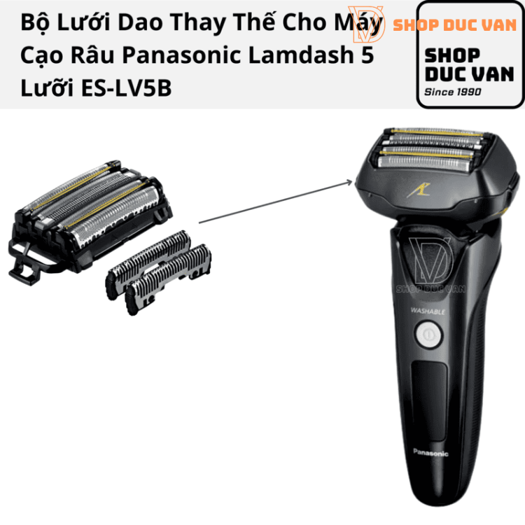 Panasonic Bộ Lưỡi & Màng Lưới Thay Thế Máy Cạo Râu 5 Lưỡi ES-LV5B ES-CLV5E ES-CLV5F ES-CLV5T