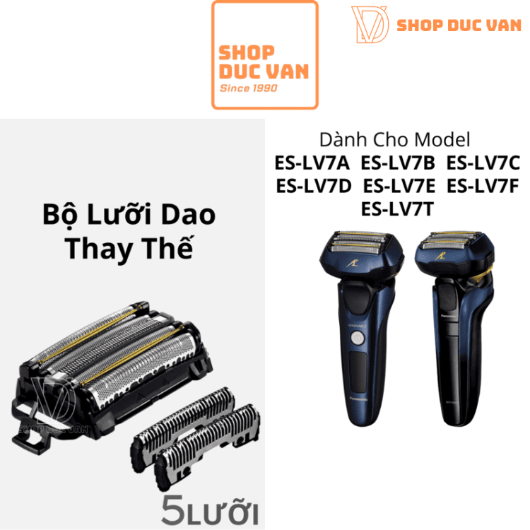 Bộ Lưỡi Và Màng Cạo Râu Panasonic 5 Lưỡi Dành Cho ES-LV7A ES-LV7B ES-LV7C ES-LV7D ES-LV7E 