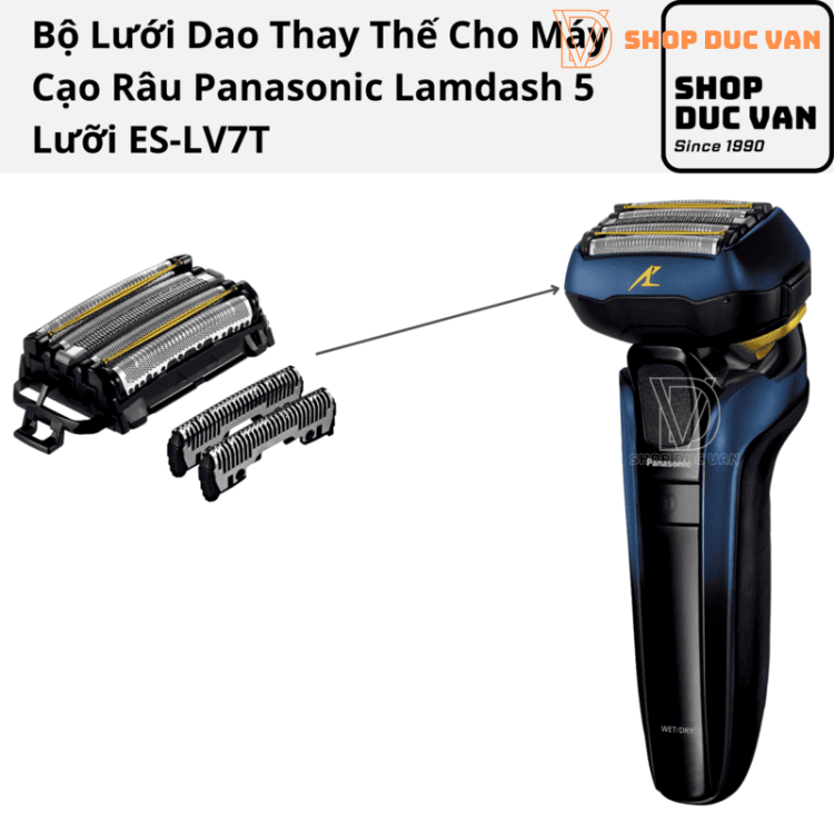 Bộ Lưỡi Và Màng Cạo Râu Panasonic 5 Lưỡi Dành Cho ES-LV7A ES-LV7B ES-LV7C ES-LV7D ES-LV7E 