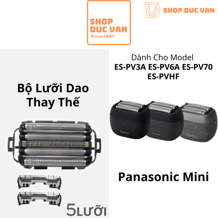 Panasonic Shaver Replacement Foil and Blade Set (Made in Japan) Compatible with Mini Shavers ES-PV3A, ES-PV6A, ES-PV70, ES-PVHF