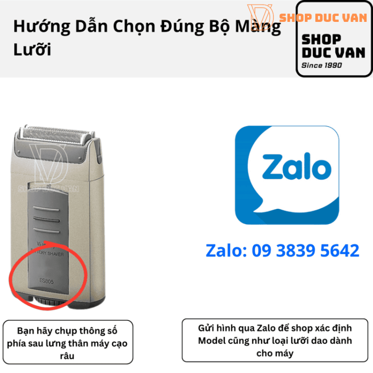 Bộ Màng Và Lưỡi Cạo Râu Thay Thế Cho Máy Panasonic ES721 ES755 ES805