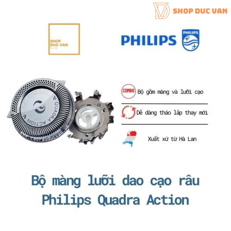 Bộ Màng Lưỡi Dao Máy Cạo Râu Philips Quadra Action 6000 Series 600 Series HQ6425 HQ6426 HQ6465 HQ6466 HQ6825 HQ6826 HQ6827