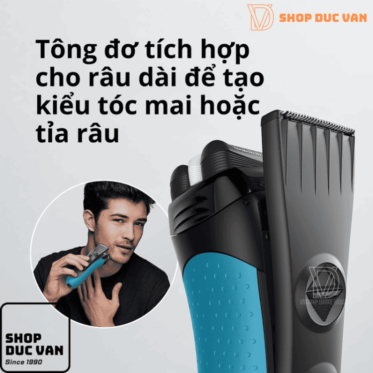 Máy Cạo Râu Braun Series 3 ProSkin 3040s Hàng Đức Cạo Khô & Ướt Kèm Đầu Tỉa Chính Xác