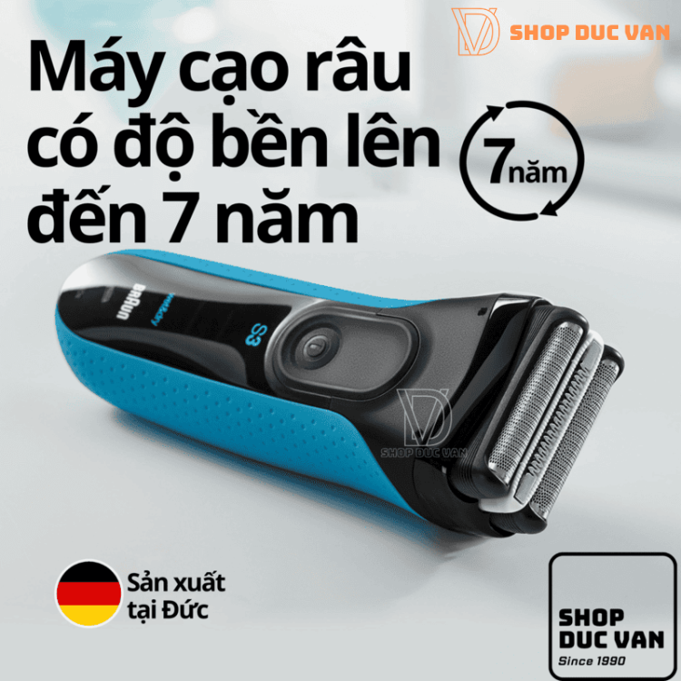 Máy Cạo Râu Braun Series 3 ProSkin 3040s Hàng Đức Cạo Khô & Ướt Kèm Đầu Tỉa Chính Xác