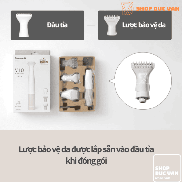 Máy Cạo Tỉa Lông Vùng Bikini Panasonic ES-WV63 Chống Nước IPX7, Cạo Khô và Ướt