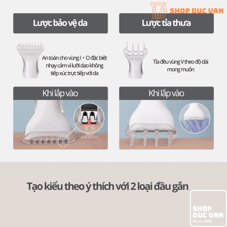 Máy Cạo Tỉa Lông Vùng Bikini Panasonic ES-WV63 Chống Nước IPX7, Cạo Khô và Ướt