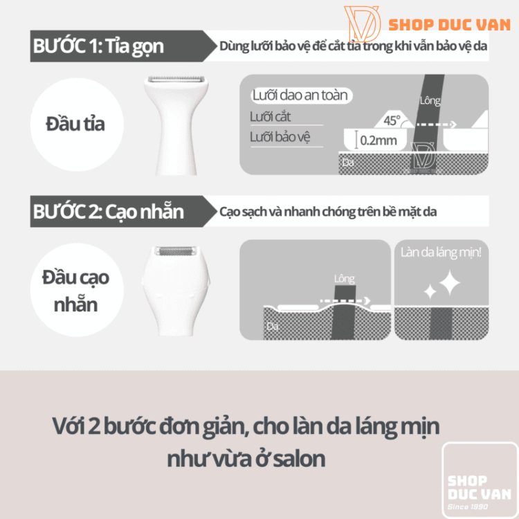 Máy Cạo Tỉa Lông Vùng Bikini Panasonic ES-WV63 Chống Nước IPX7, Cạo Khô và Ướt