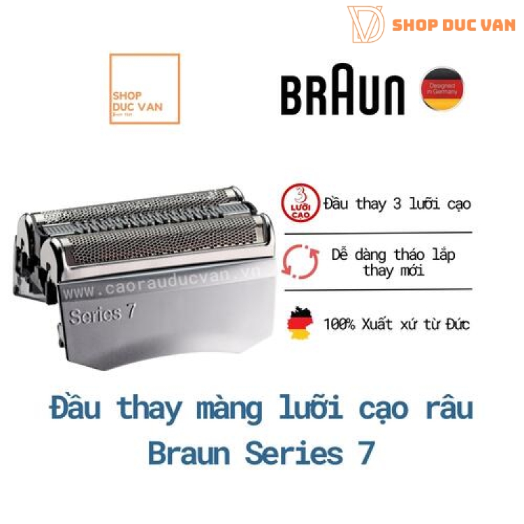 Đầu Thay Màng Lưỡi Máy Cạo Râu Braun Series 7 790cc  799cc 797cc 760cc 740s 720s 7865cc 7850cc 7880cc  7899cc 7898cc 7897cc 7840s 7842s  7893s 7790cc