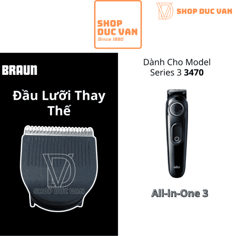 Đầu Lưỡi Thay Thế Cho Tông Đơ Tỉa Râu Braun Series 3 3470
