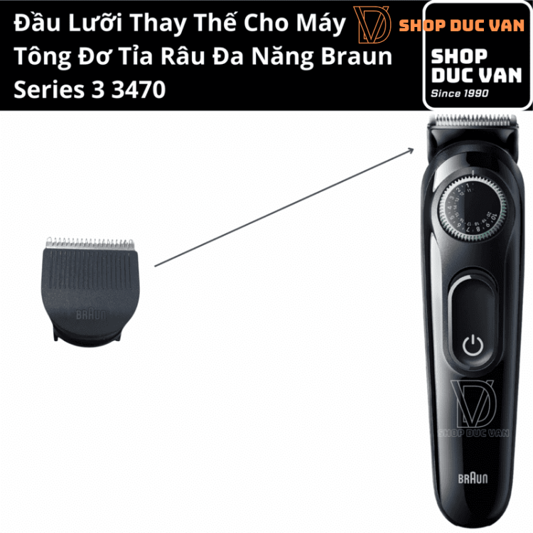 Đầu Lưỡi Thay Thế Cho Tông Đơ Tỉa Râu Braun Series 3 3470