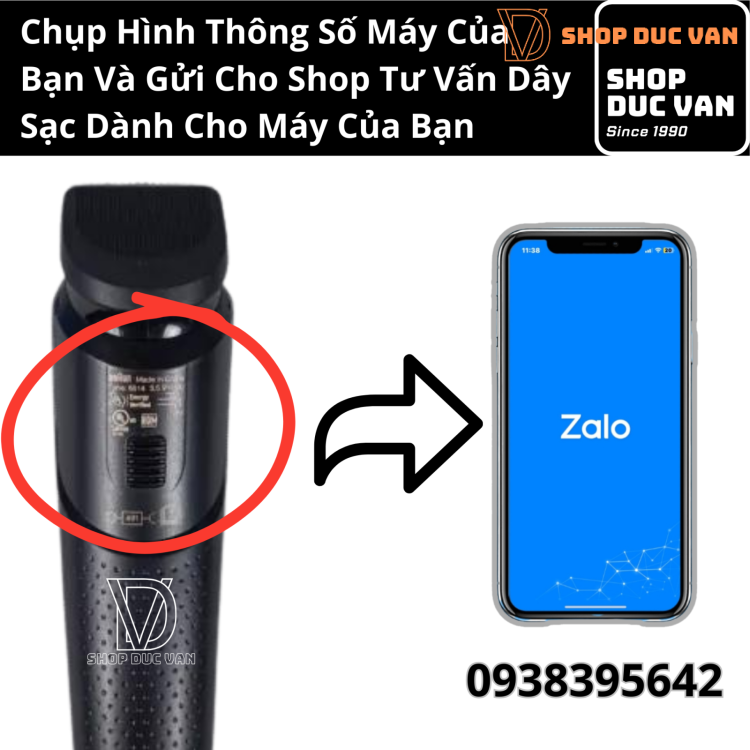Dây Sạc Máy Tông Đơ Cắt Tóc Tỉa Râu Đa Năng Braun Multigroom All-in-one