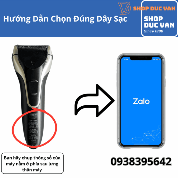 Sạc Máy Cạo Râu Hitachi cho RM-T30 RM-T300 RM-T305 RM-T347 RM-T348 RM-T349 RM-T380 RM-T391