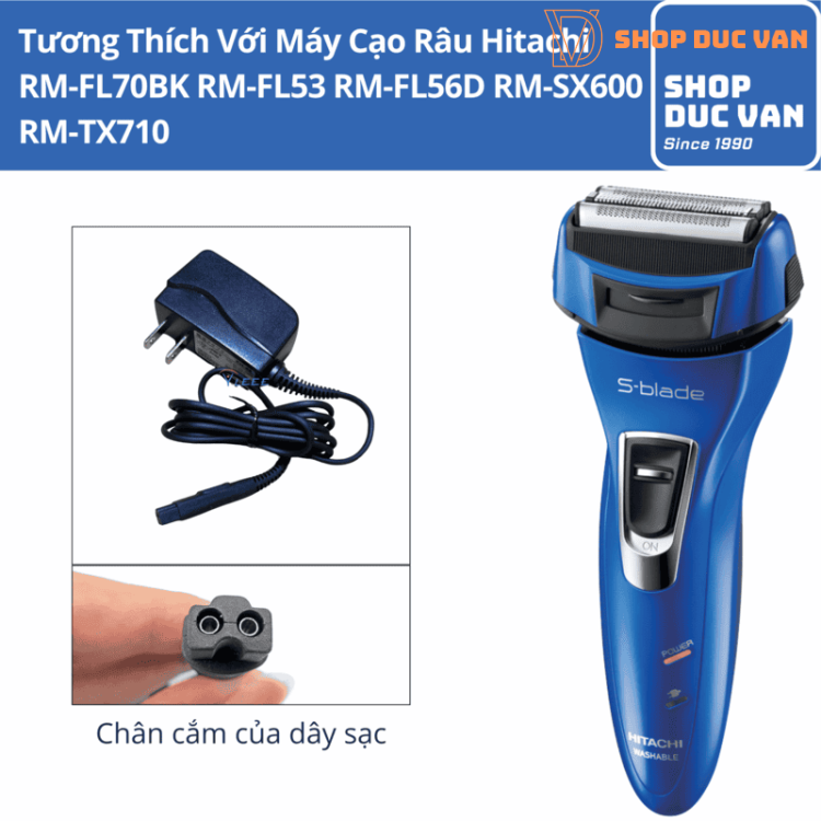 Sạc Máy Cạo Râu Hitachi Dùng Cho RM-LF453 RM-LF433 RM-FL70BK RM-FL53 RM-LF800 RM-FL56D