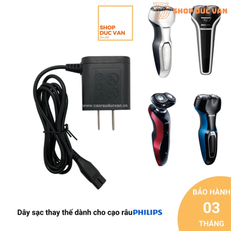 Dây sạc thay thế dành cho máy cạo râu Philips Series 100 300 500, máy cạo râu AquaTouch 1000 S110 S510 S311 S1121 SW170