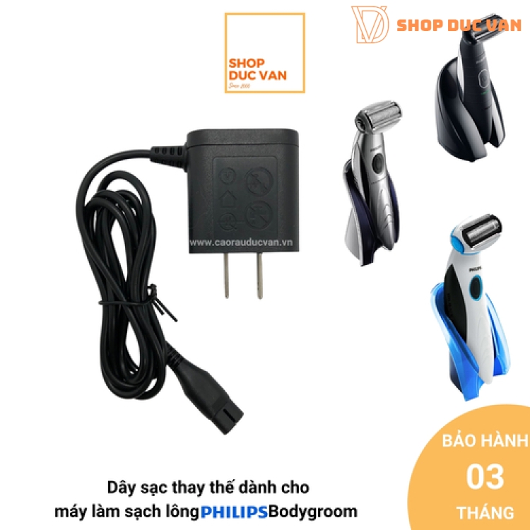 Dây sạc thay thế dành cho máy làm sạch lông Philips Bodygroom TT2020 TT2021 TT2022 TT2023 TT2030 BG2030
