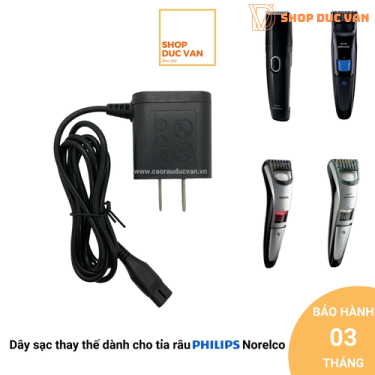 Dây sạc thay thế dành cho Philips Norelco Beard Trimmer QT4000 QT4010 QT4014 QT4018, Sạc máy tỉa râu Philips