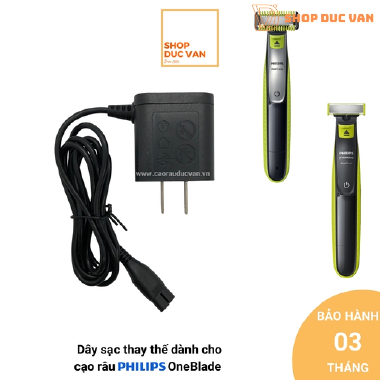 Dây sạc thay thế dành cho máy cạo râu Philips Norelco OneBlade QP2510 QP2511 QP2520 QP2521 QP2522 QP2523 QP2620 QP2630 QP2630
