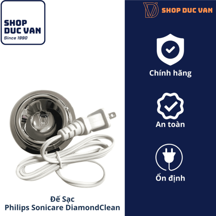 Đế Sạc Philips Sonicare Chính Hãng Dành Cho Dòng Bàn Chải Điện Philips Sonicare Diamondclean HX9303 HX9313 HX9312 HX9322 HX9330
