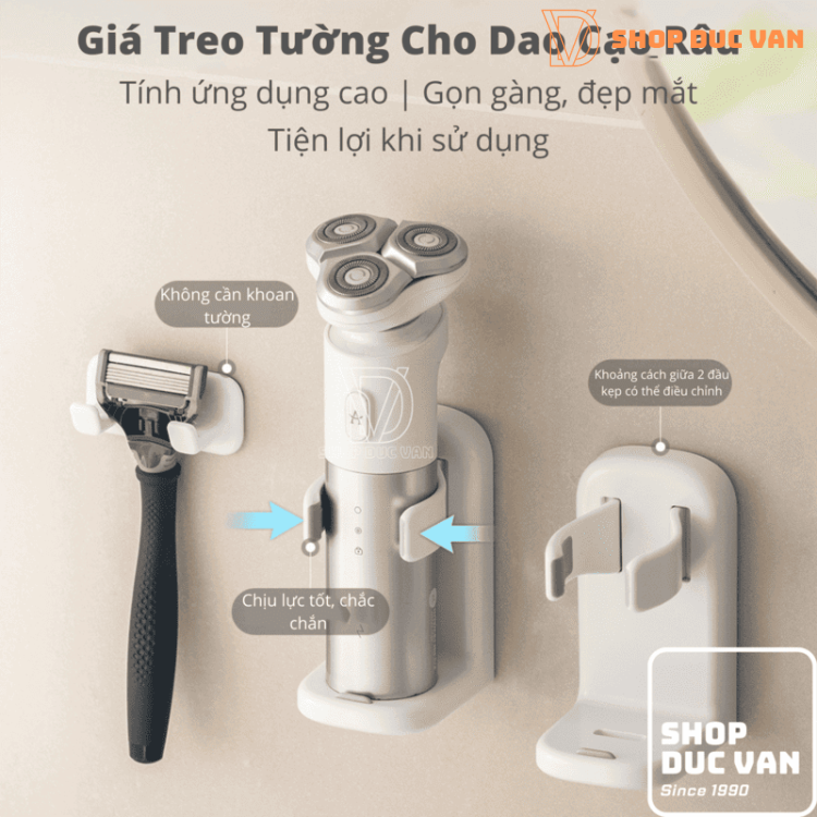 Giá Đỡ Máy Cạo Râu Gắn Tường Nhà Tắm Tiện Dụng Nhựa Cao Cấp
