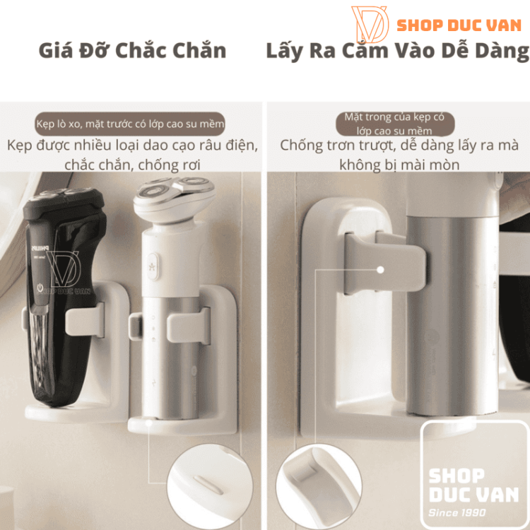 Giá Đỡ Máy Cạo Râu Gắn Tường Nhà Tắm Tiện Dụng Nhựa Cao Cấp