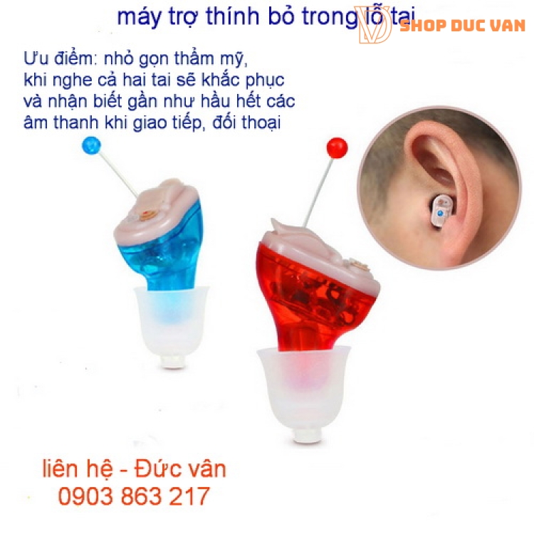 Mini voice hearing aids in the ear