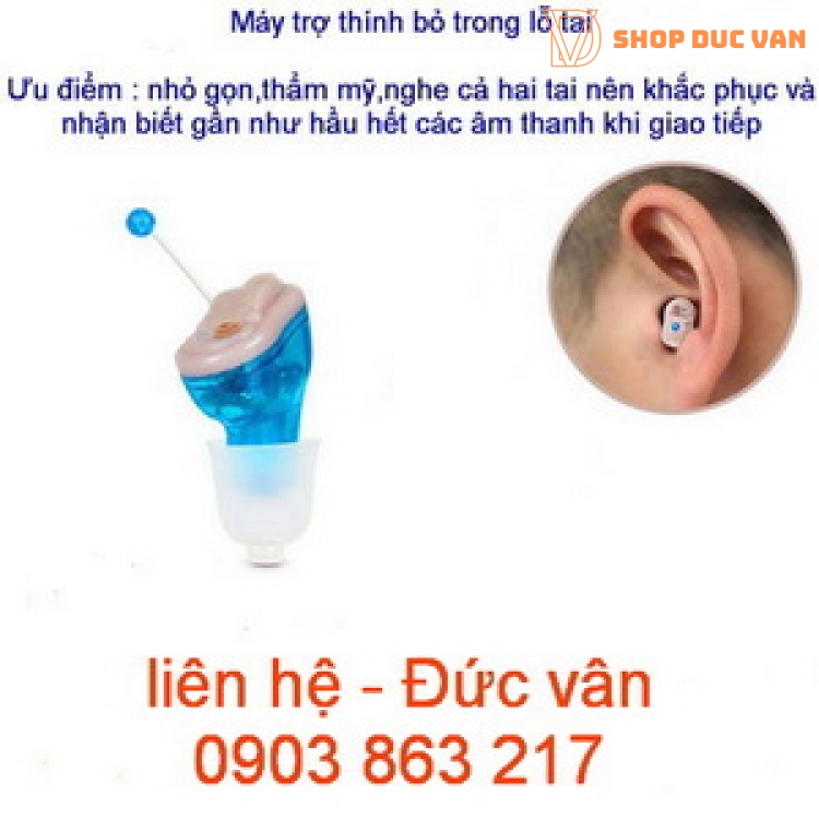 Mini voice hearing aids in the ear