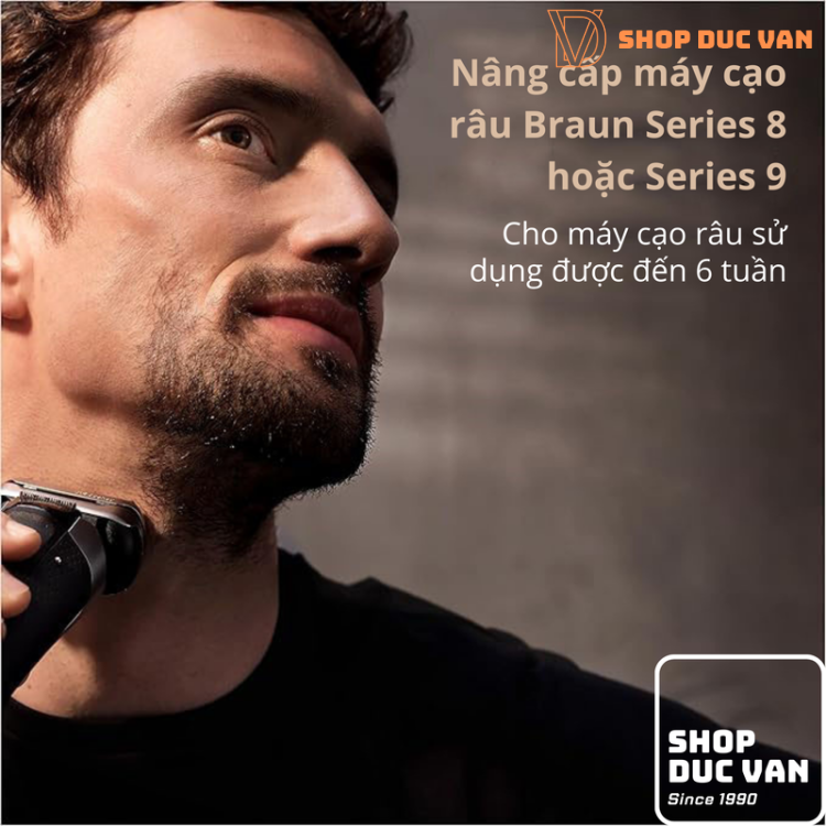Hộp Sạc Di Động PowerCase Tương Thích Với Mọi Dòng Máy Cạo Râu Braun Series 8 & Series 9