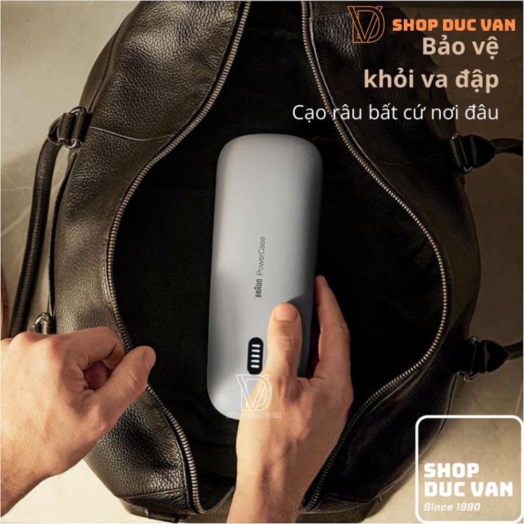 Hộp Sạc Di Động PowerCase Tương Thích Với Mọi Dòng Máy Cạo Râu Braun Series 8 & Series 9