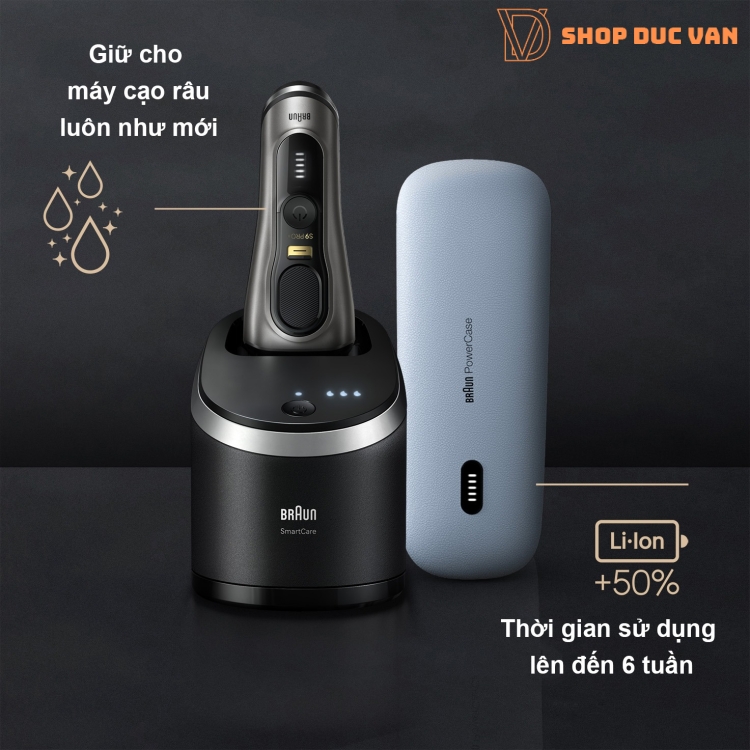 Máy Cạo Râu Braun Series 9 Pro+ 9575cc Kèm Cốc Sạc Rửa Vệ Sinh 6in1 