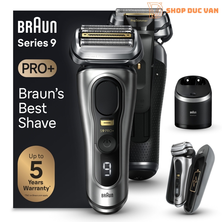 Máy Cạo Râu Braun Series 9 Pro+ 9575cc Kèm Cốc Sạc Rửa Vệ Sinh 6in1 