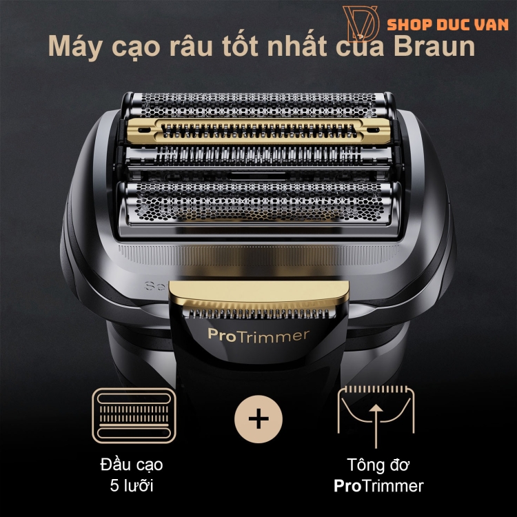 Máy Cạo Râu Braun Series 9 Pro+ 9575cc Kèm Cốc Sạc Rửa Vệ Sinh 6in1 