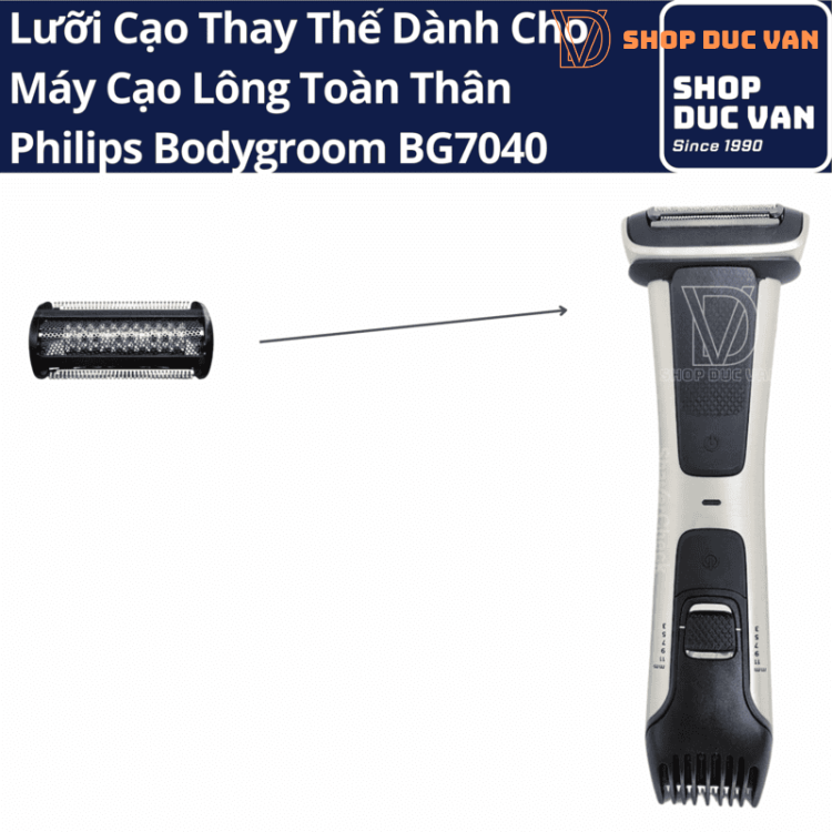 Đầu Lưới Cạo Philips Thay Thế Cho Máy Philips Bodygroom BG7040 BG7030 BG7020