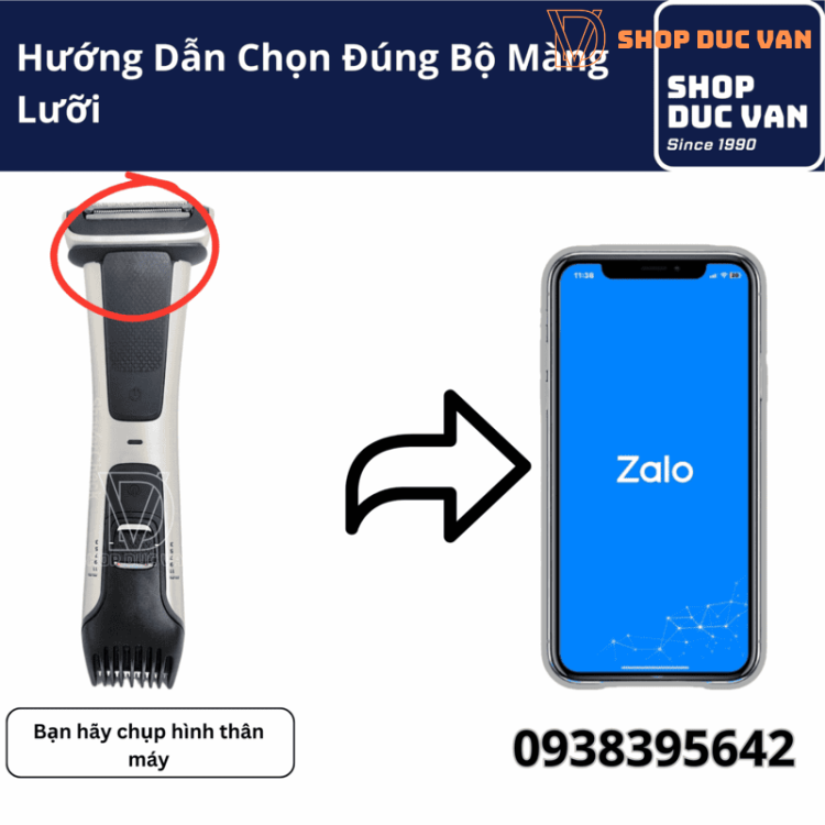 Đầu Lưới Cạo Philips Thay Thế Cho Máy Philips Bodygroom BG7040 BG7030 BG7020