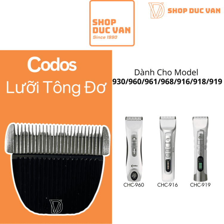 Lưỡi Tông Đơ Codos CHC-930 CHC-960 CHC-961 CHC-968 CHC-916 CHC-918 CHC-919