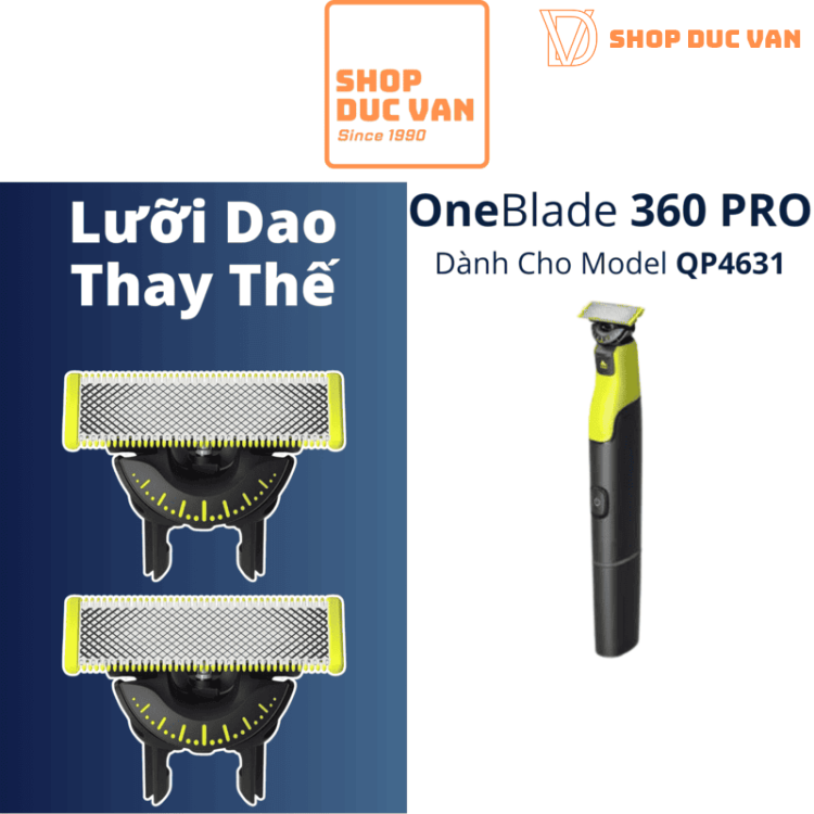 Philips OneBlade 360 Replacement Shaving Blade - Compatible with Connectivity Models QP4631, QP4530